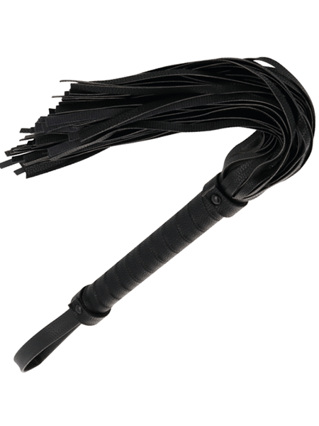 Fouet lanières cuir DARKNESS noir 42 cm