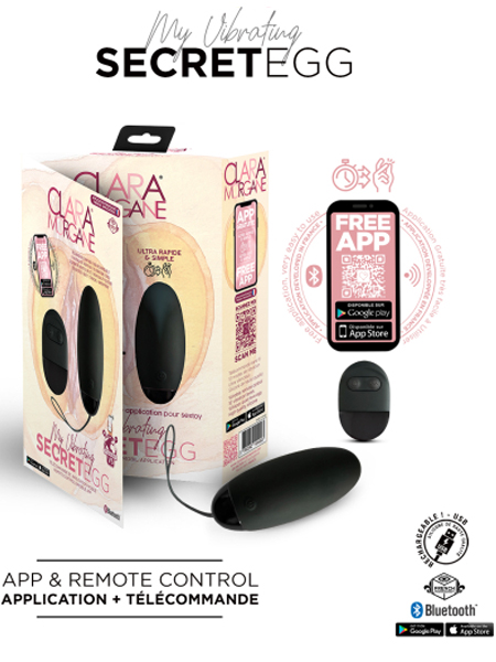 Oeuf vibrant CLARA MORGANE My Vibrating Secret Egg noir